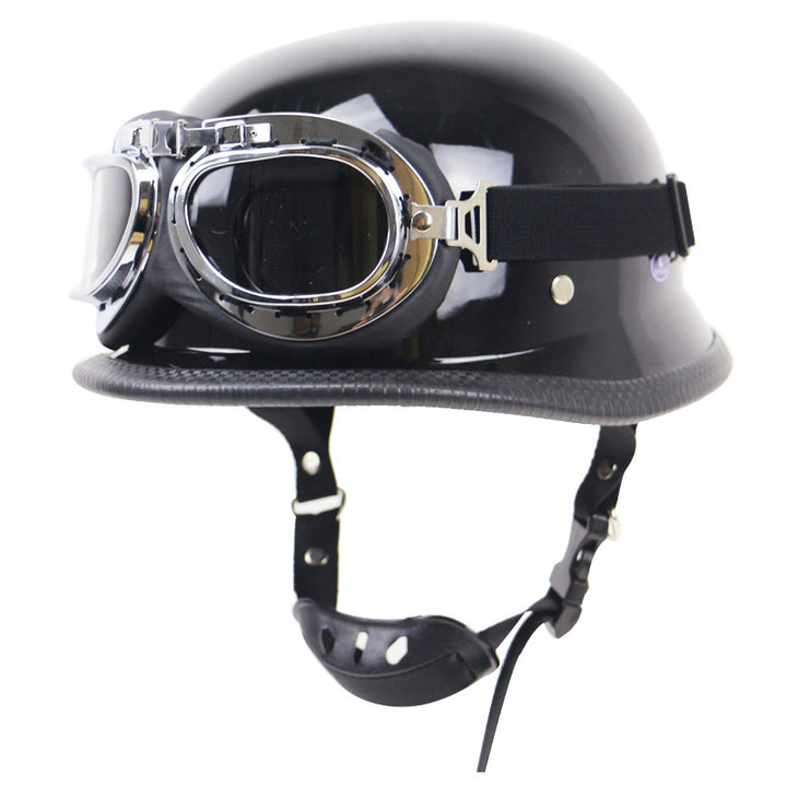 Vintage Motorcycle Helmet with Protective Goggles Stornfield