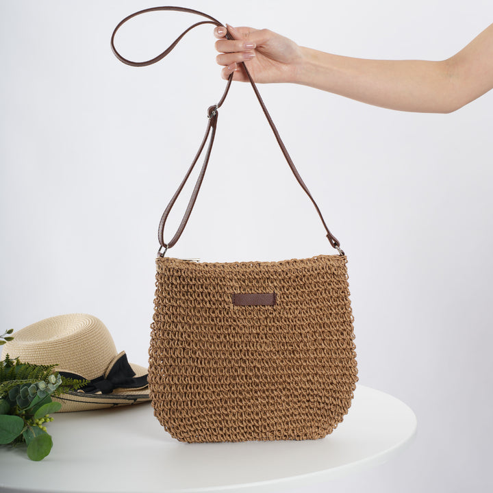 Handcrafted Rattan Crossbody Bag Stornfield