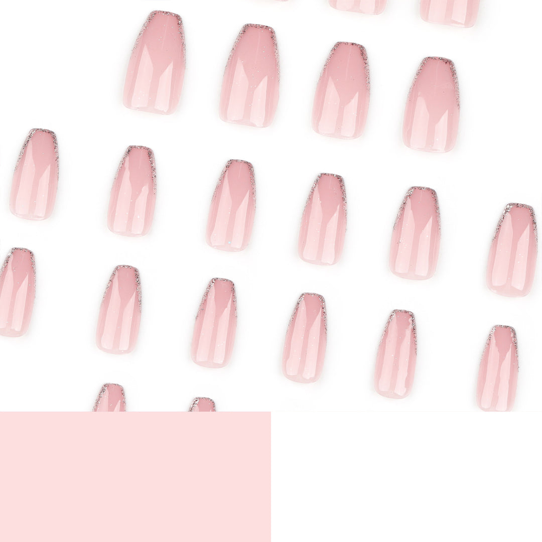 Artistic Nail Extensions with Elegant Glitter Finish Stornfield