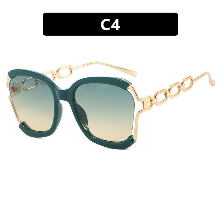 Ladies fashionable sunglasses with golden chain details Stornfield