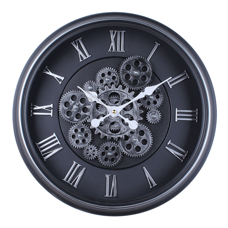 Wall clock with modern mechanical design Stornfield