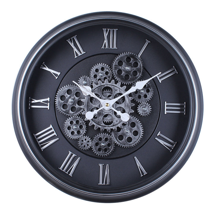 Wall clock with modern mechanical design Stornfield