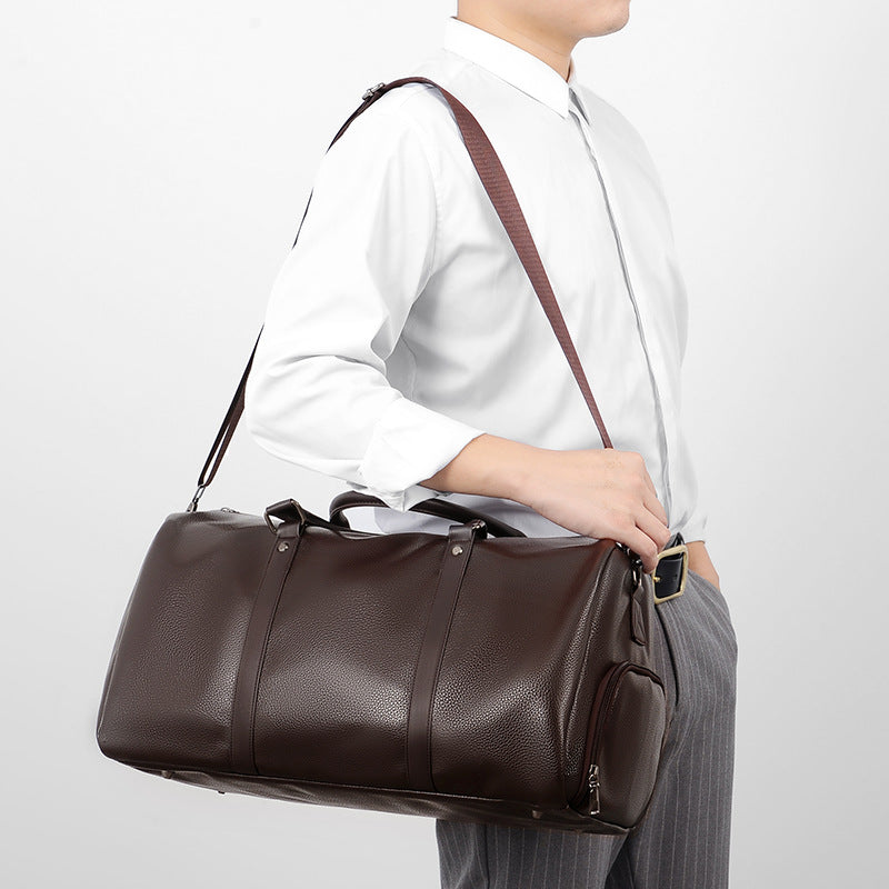 Elegant Leather Weekender Bag Stornfield