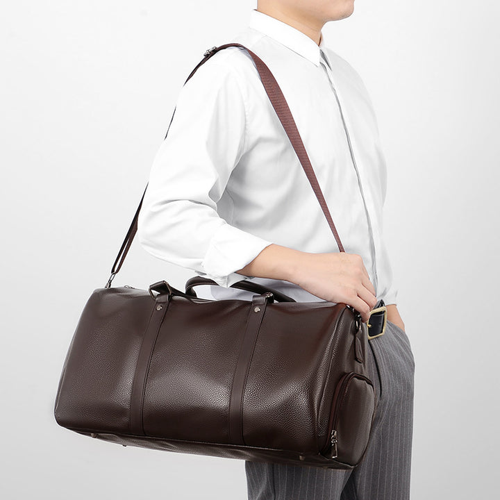 Elegant Leather Weekender Bag Stornfield