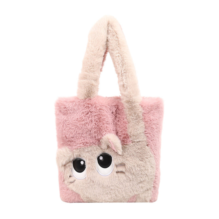 Plush shoulder bag with cat motif Stornfield