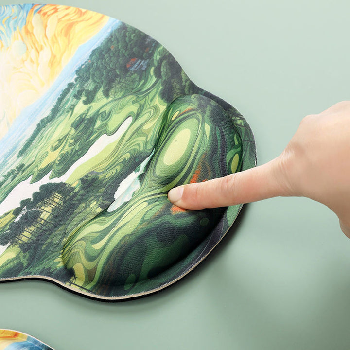 Ergonomic Illustration Mouse Pad