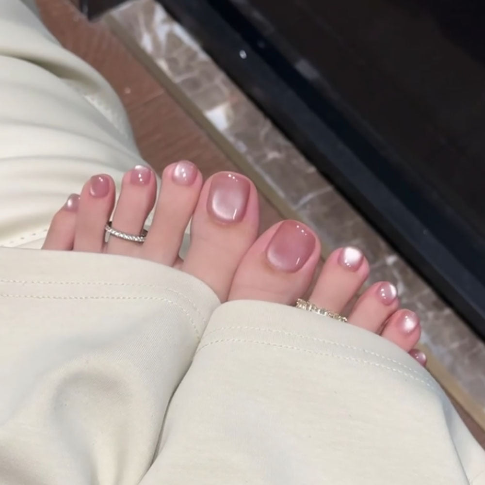 Heart-Embellished Press-On Toe Nails Stornfield