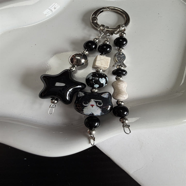 Decorative Cat-Themed Charm Keychain Stornfield
