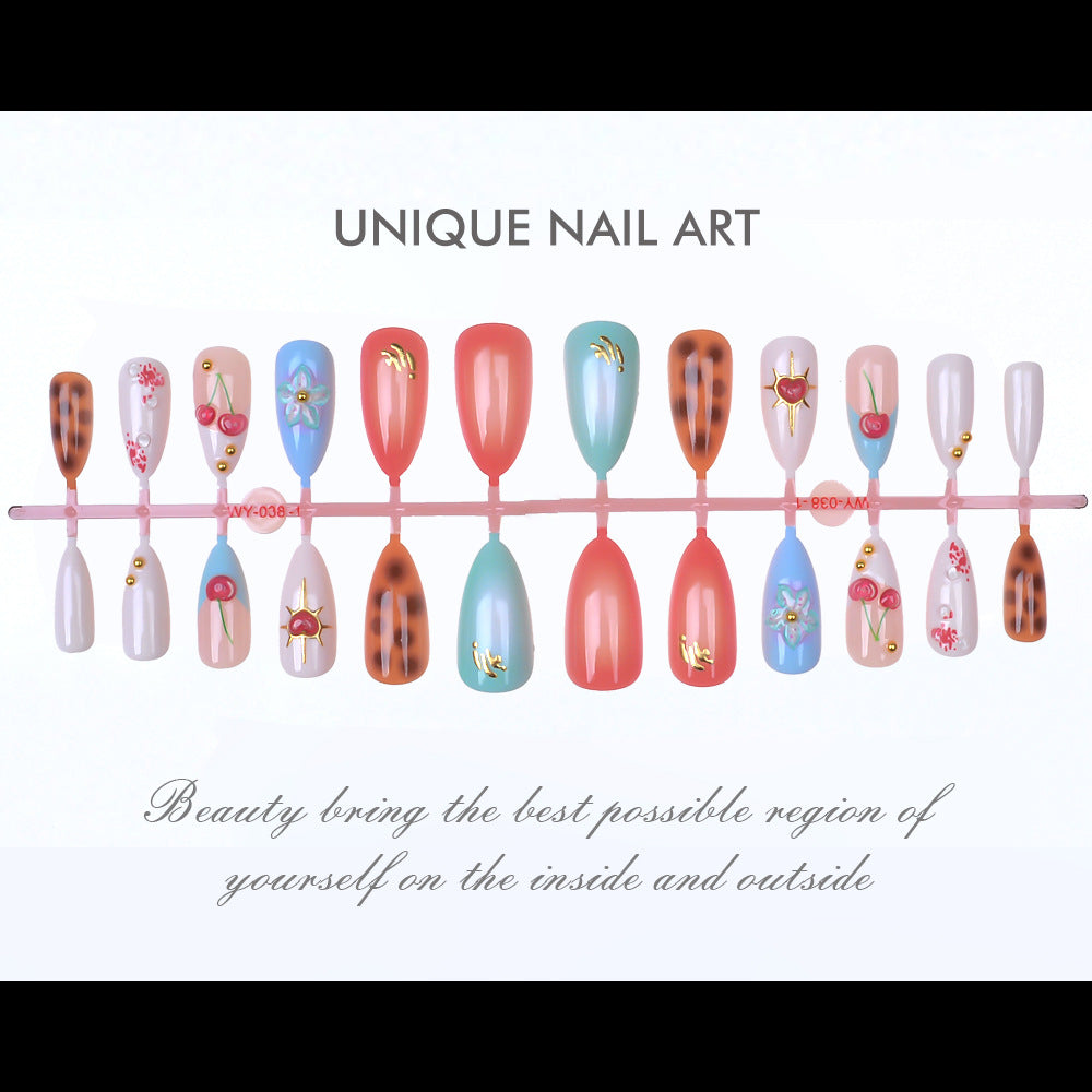 Elegant Decorative Press-On Nail Art Set Stornfield