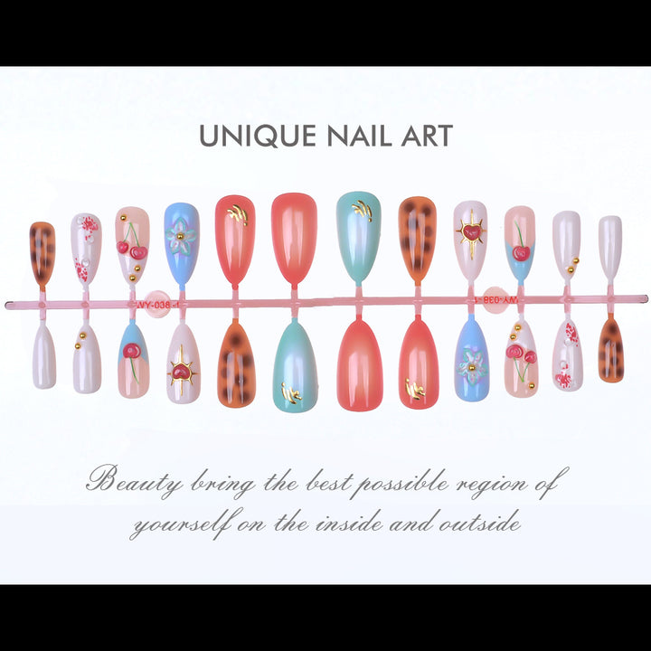 Elegant Decorative Press-On Nail Art Set Stornfield