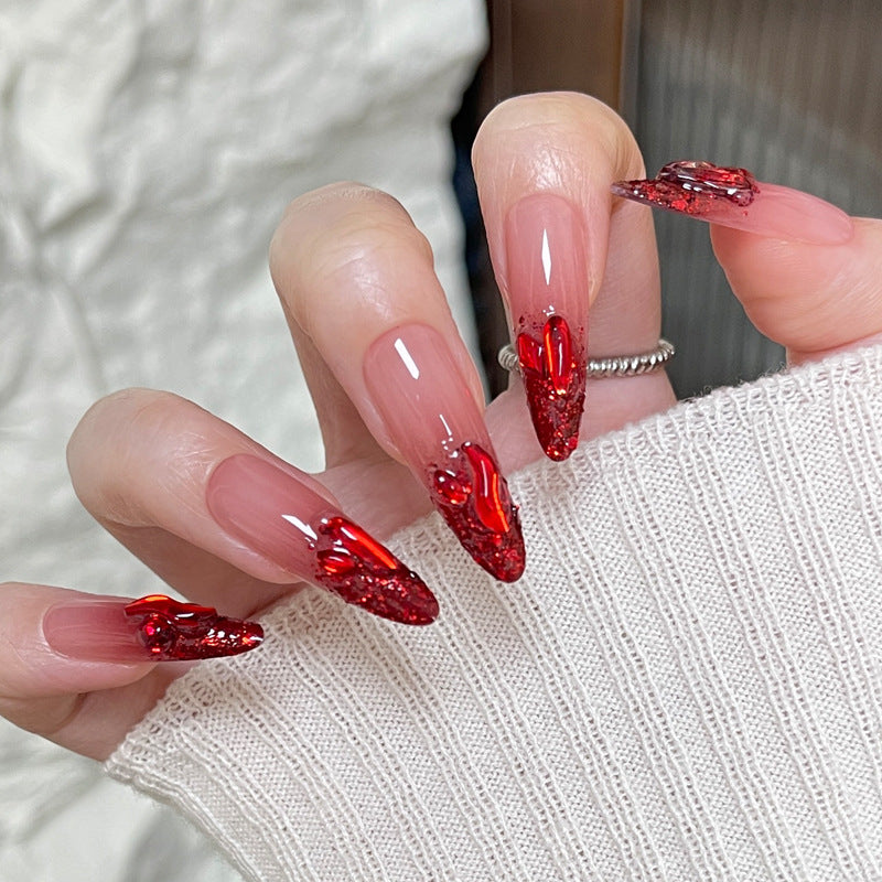 Artistic Gradient Stiletto Nails Stornfield