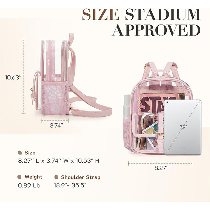 Transparent Backpack Bag with Organized Interior Stornfield