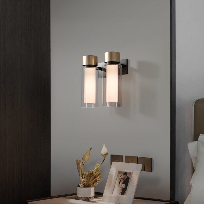Contemporary Double Cylinder Wall Light