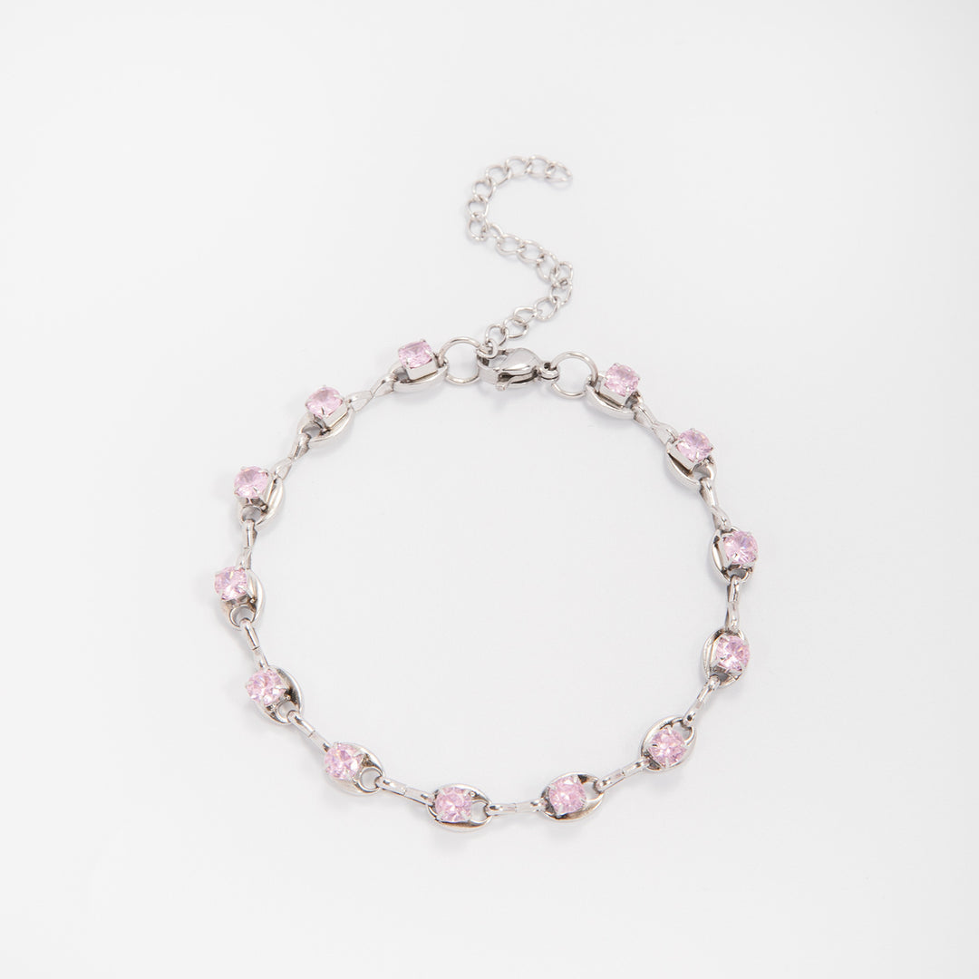 Elegant Gemstone Accent Link Bracelet Stornfield
