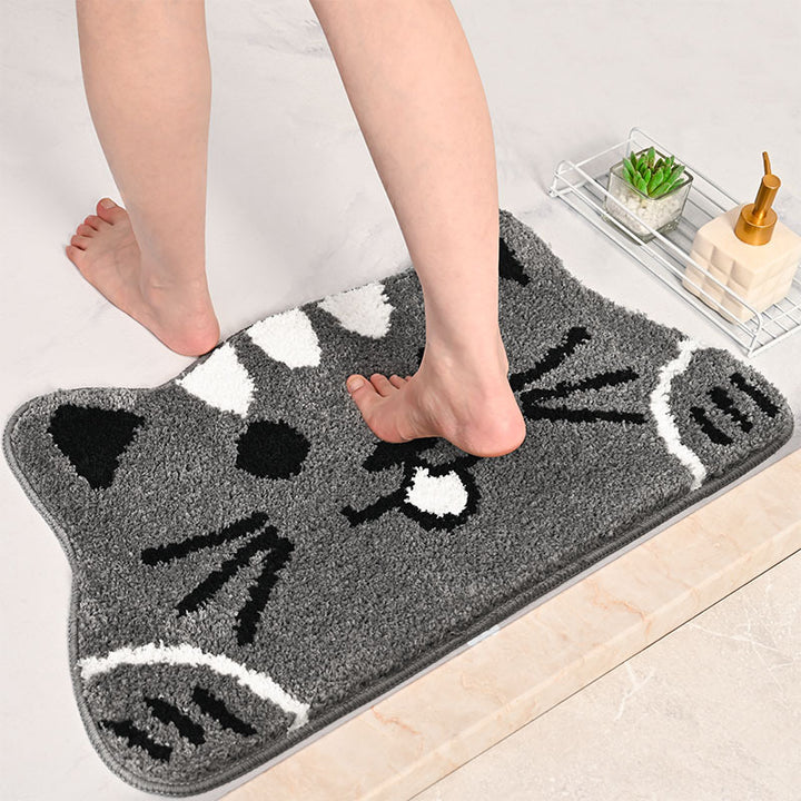 Whimsical Cat-Themed Bath Mat Stornfield