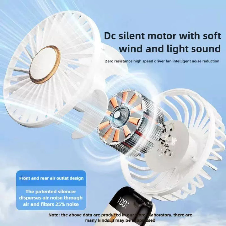 Unisex One Size Foldable Rechargeable Hand Fan with More Speed LED Display Removable Charging Base Stornfield