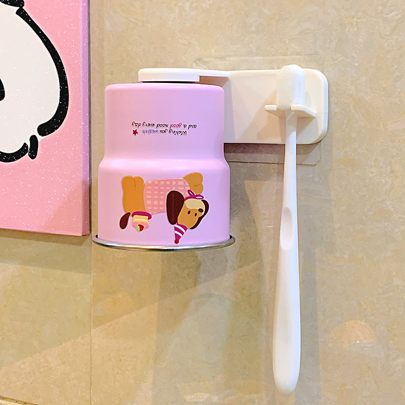 Wall-mounted toothbrush holder with playful animal design Stornfield