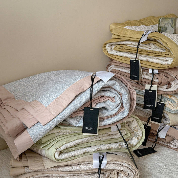 Quilted Cotton Puppy-Print Lightweight Coverlet with Foldable Nap Mat and Matching Pillowcase