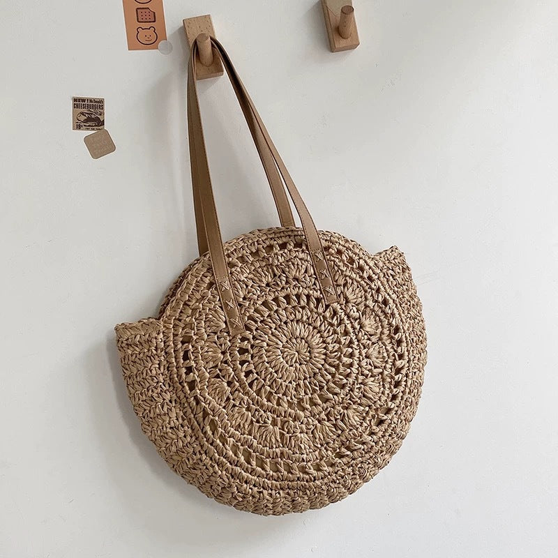 Handcrafted Round Wicker Bag Stornfield