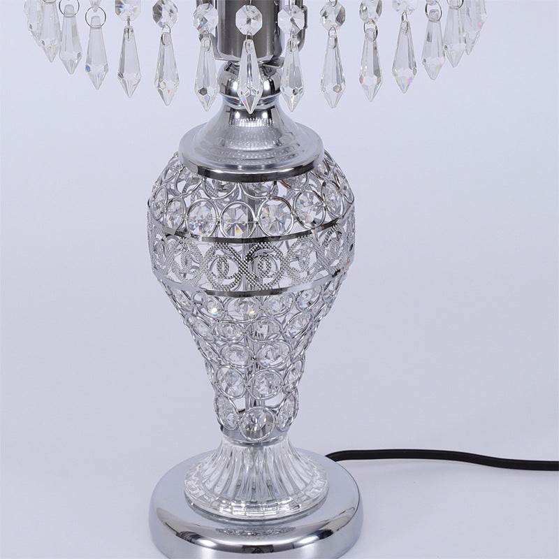 Crystal Table Lamp with Elegant Glass Shade