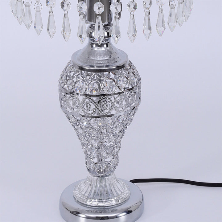 Crystal Table Lamp with Elegant Glass Shade