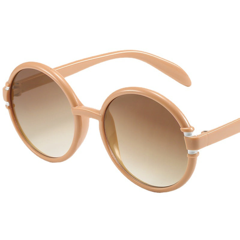 Women's round sunglasses in trendy leopard pattern with UV protection Stornfield
