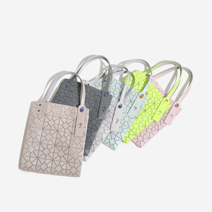 Geometric Patterned Reusable Tote Bag