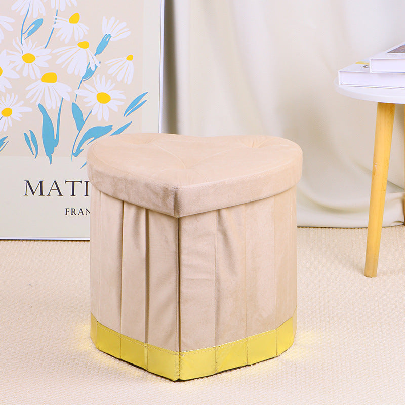 Stylish Heart-Shaped Storage Ottoman Stornfield