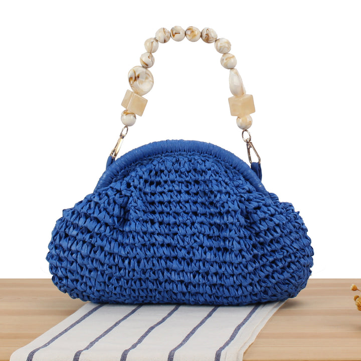Stylish handbag with colorful bead handle Stornfield