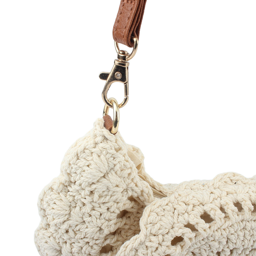 Handcrafted shoulder bag with unique crochet pattern Stornfield