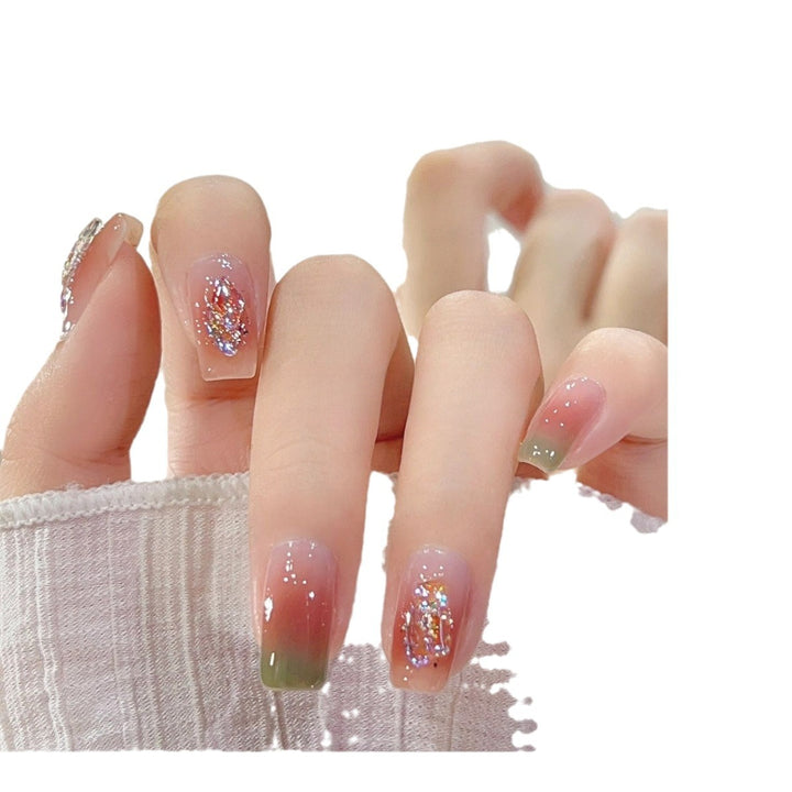 Premium Glitter Ombre Press-On Nail Set Stornfield