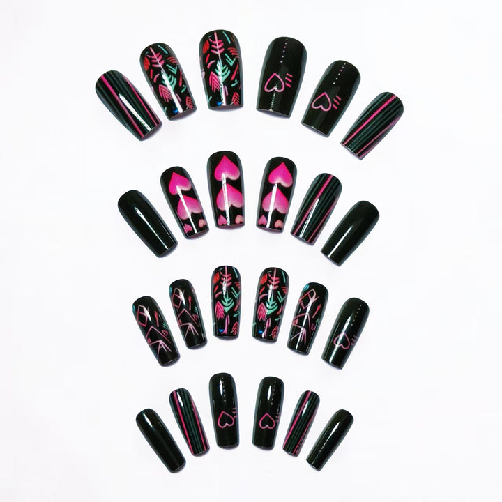 Creative artificial nails with modern graphic designs Stornfield