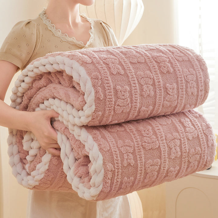 Cozy Plush Textured Throw Blanket