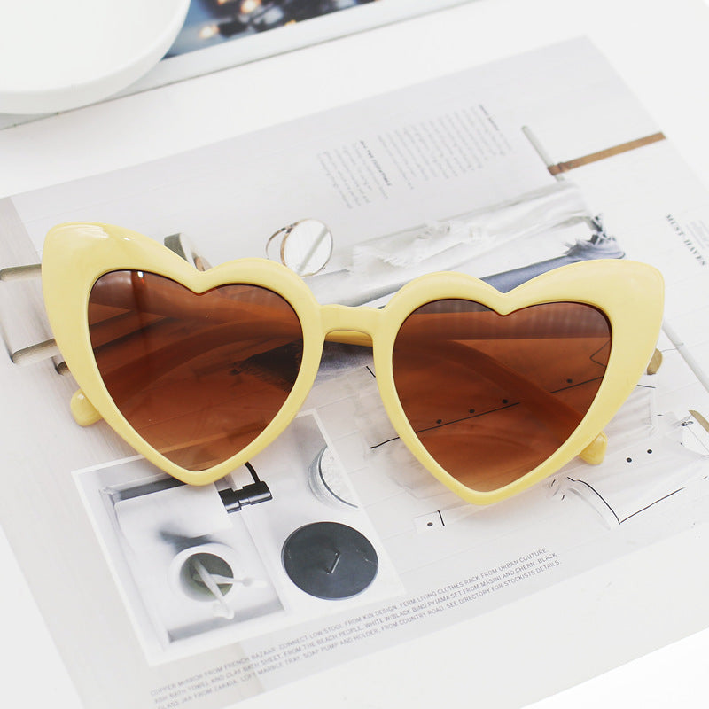 Women's Heart-Shaped Sunglasses with Glittering Frame Stornfield