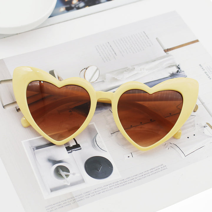 Women's Heart-Shaped Sunglasses with Glittering Frame Stornfield