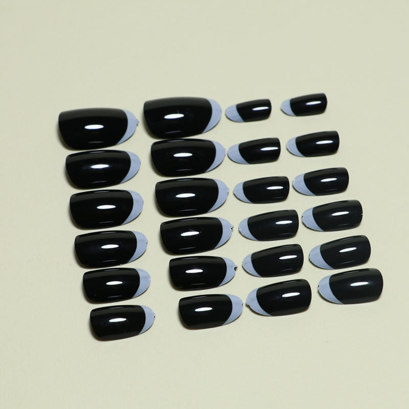 Elegant French Tip Press-On Nail Set Stornfield