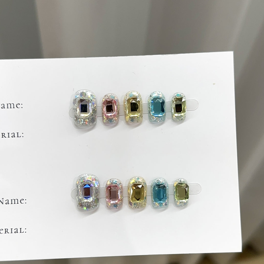 Luxurious Gemstone-Embellished Nail Art Set