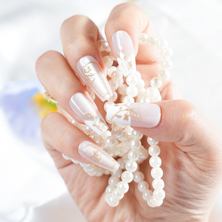 Floral Design Press-On Nail Set Stornfield