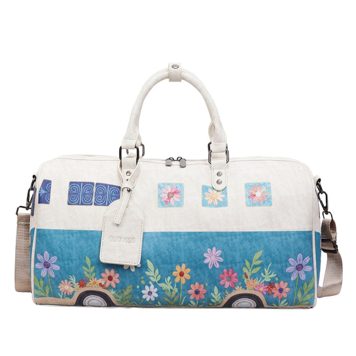 Floral Print Canvas Duffle Bag Stornfield