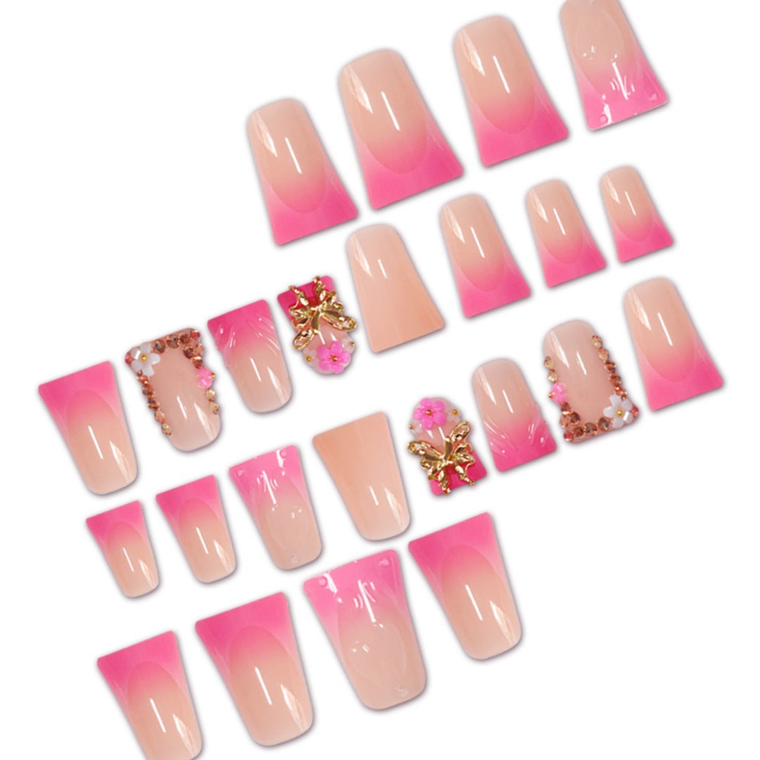 Glamorous Floral Press-On Nail Extensions Stornfield