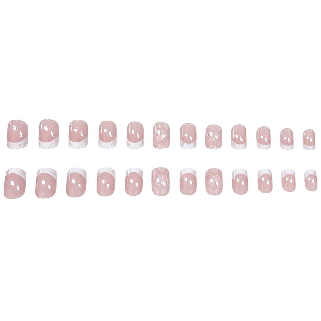 Floral French Tip Nail Enhancements Stornfield