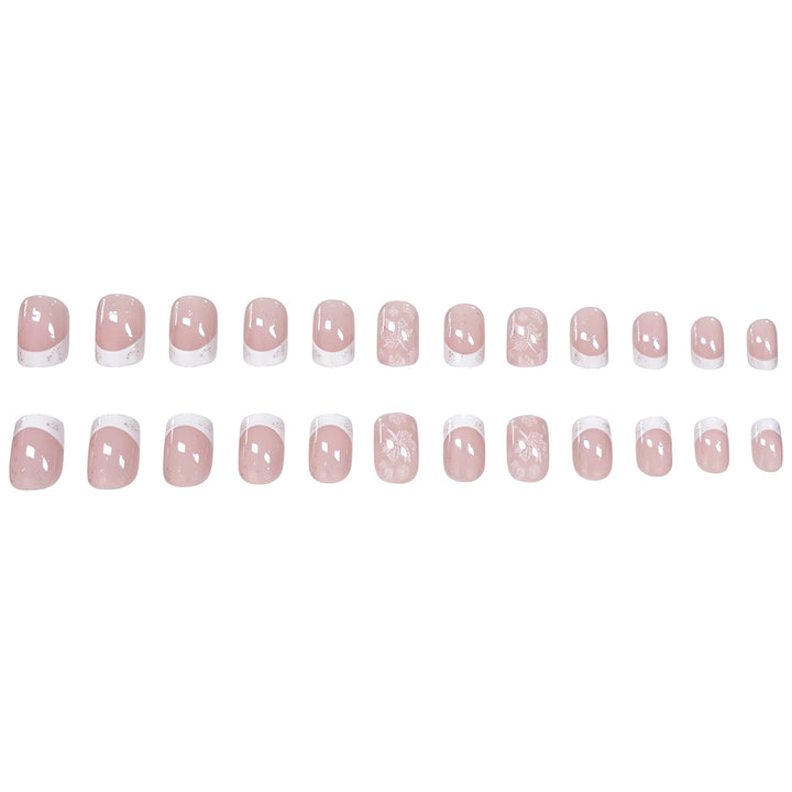 Floral French Tip Nail Enhancements Stornfield