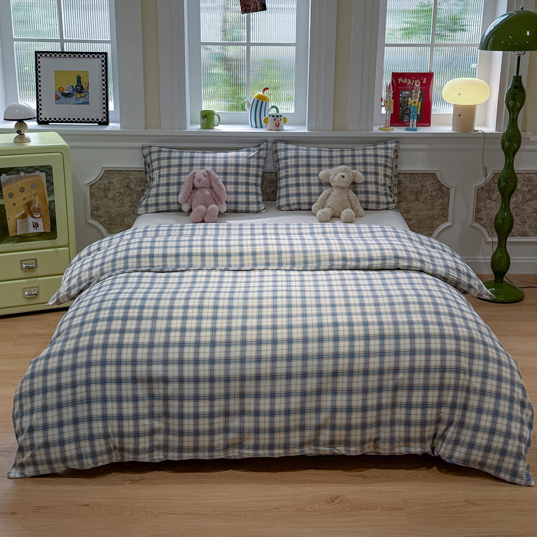 Cozy Plaid Duvet Cover Set