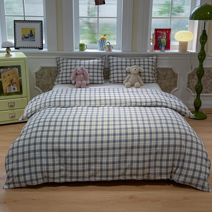 Cozy Plaid Duvet Cover Set