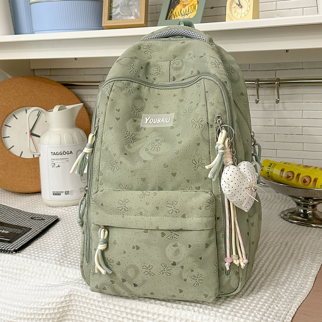 Stylish Floral-Embossed Backpack Stornfield