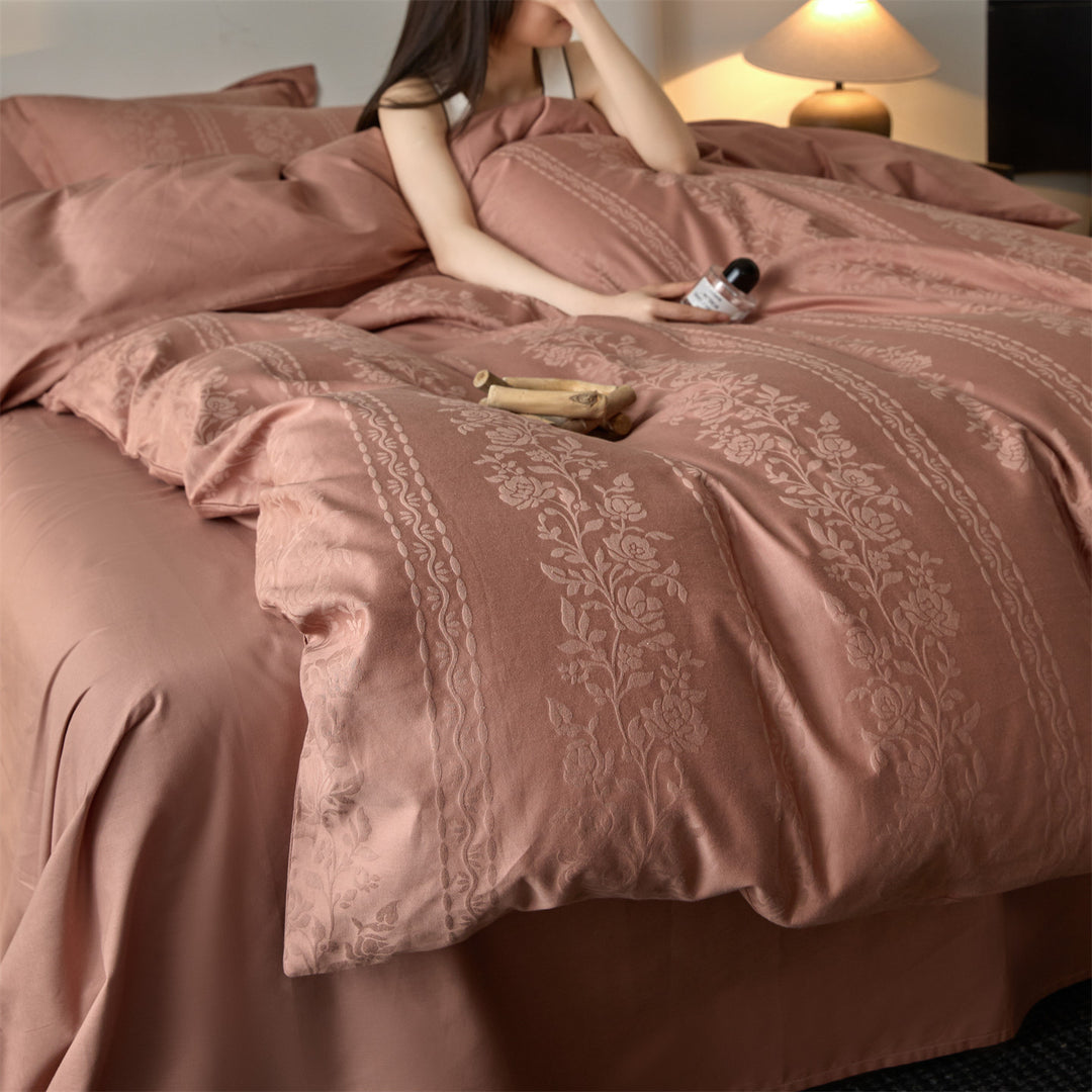Reversible Jacquard Leopard Duvet Cover Set
