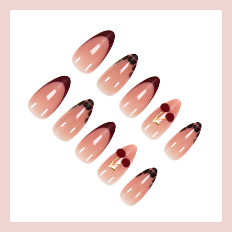 Artificial nail set with elegant ombré designs and glamorous accents Stornfield