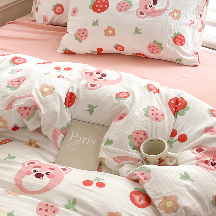 Children's Playful Floral Patterned Bedding Set
