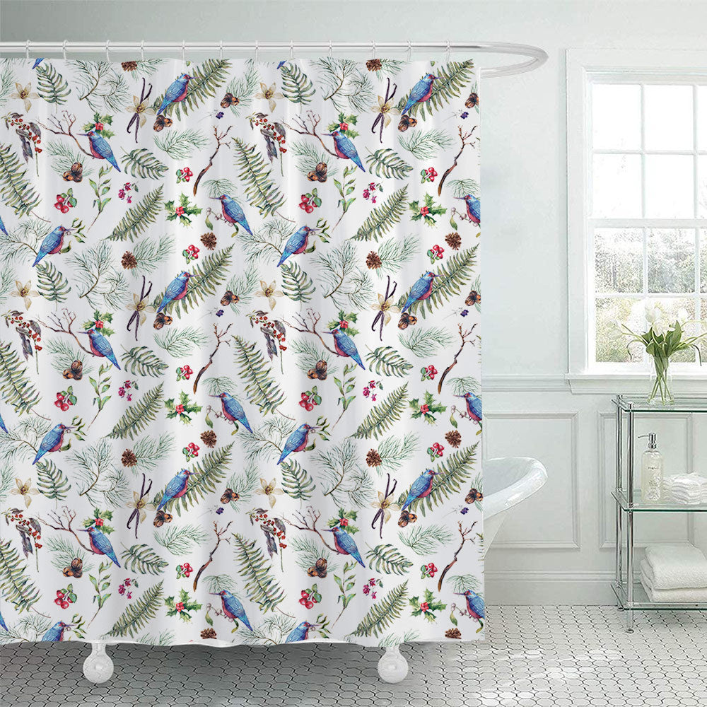 Artistic Nature-Themed Shower Curtain Stornfield