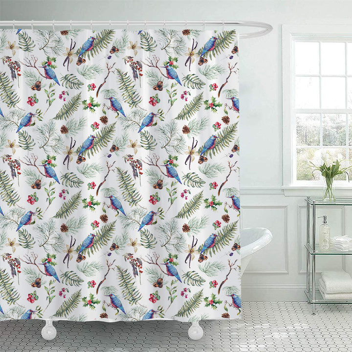 Artistic Nature-Themed Shower Curtain Stornfield